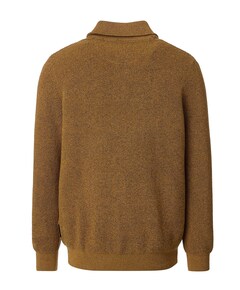 Heren trui met rits geel