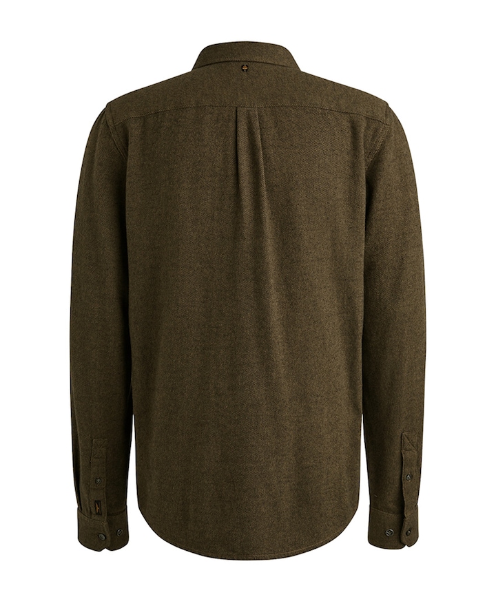 Heren overhemd lange mouw groen