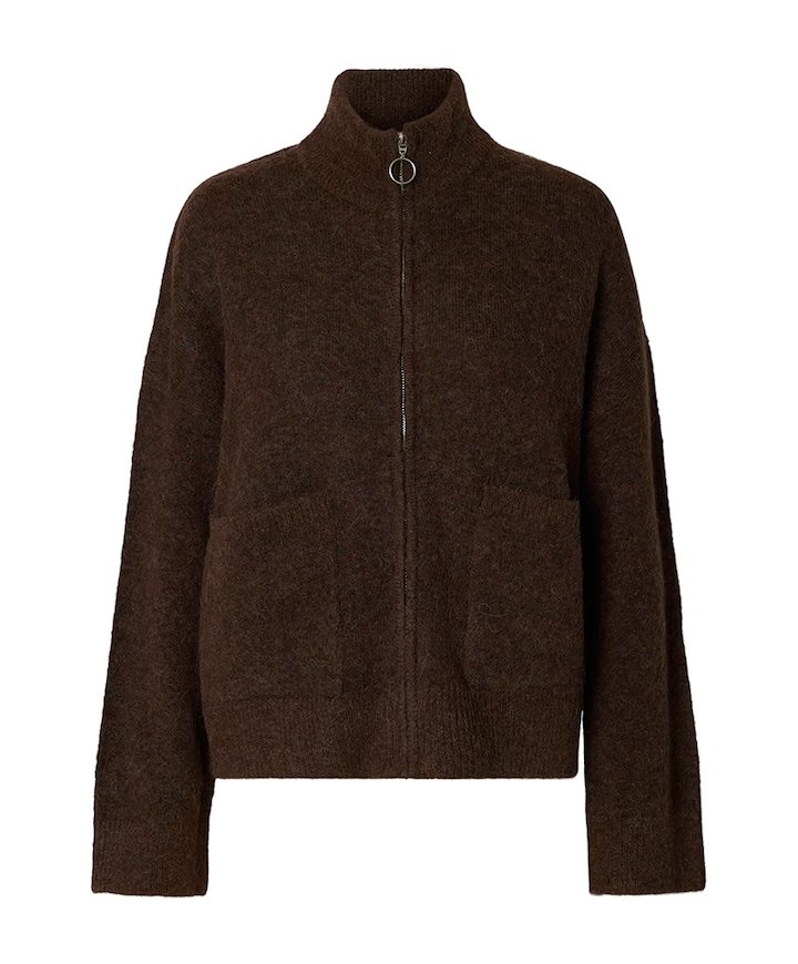 Dames vest bruin