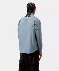 Heren overhemd lange mouw blauw