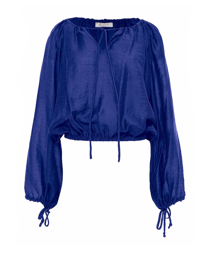 Dames blouse blauw