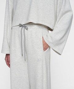 soft wide leg jogger broek grijs