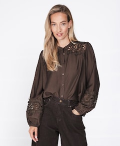 Dames blouse bruin
