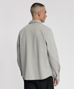 Heren overhemd lange mouw beige