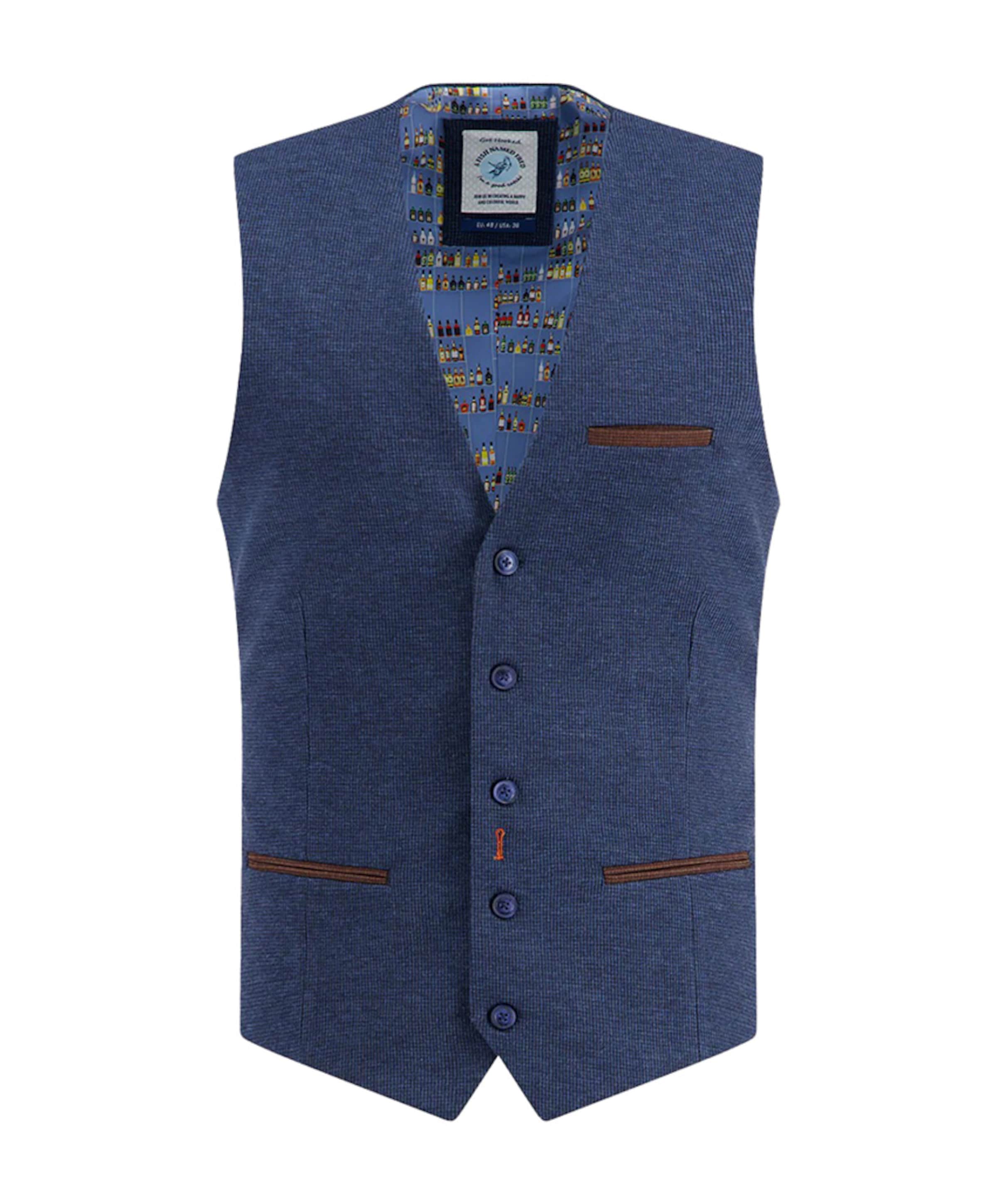 Heren gilet blauw