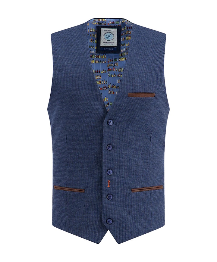 Heren gilet blauw