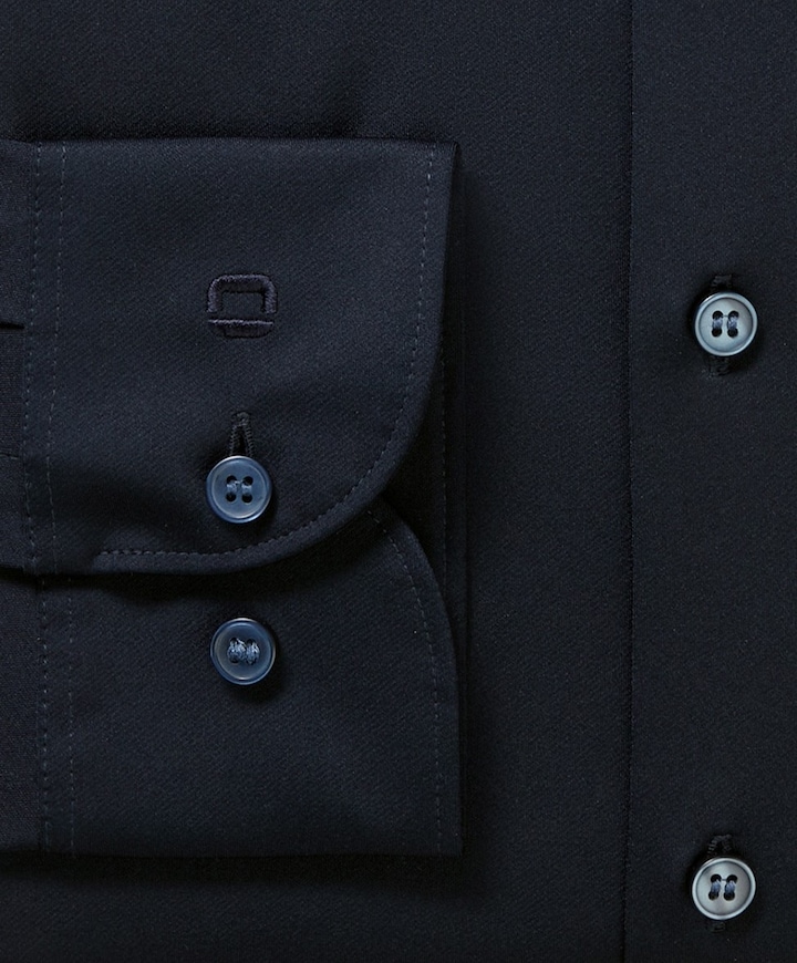 Heren overhemd extra lange mouw blauw