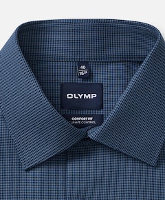 Heren overhemd lange mouw blauw