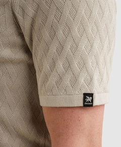Heren polo beige