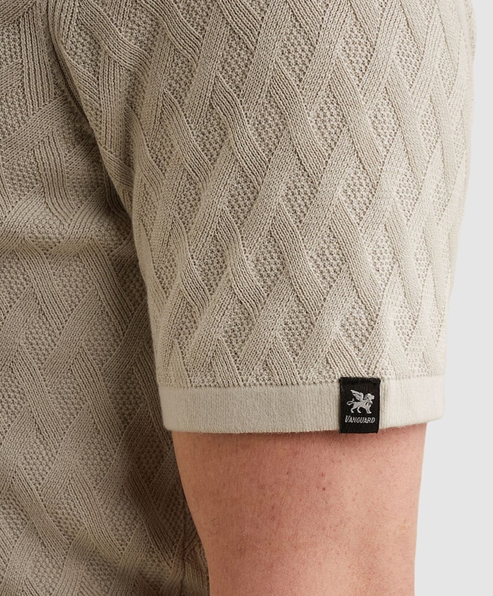Heren polo beige