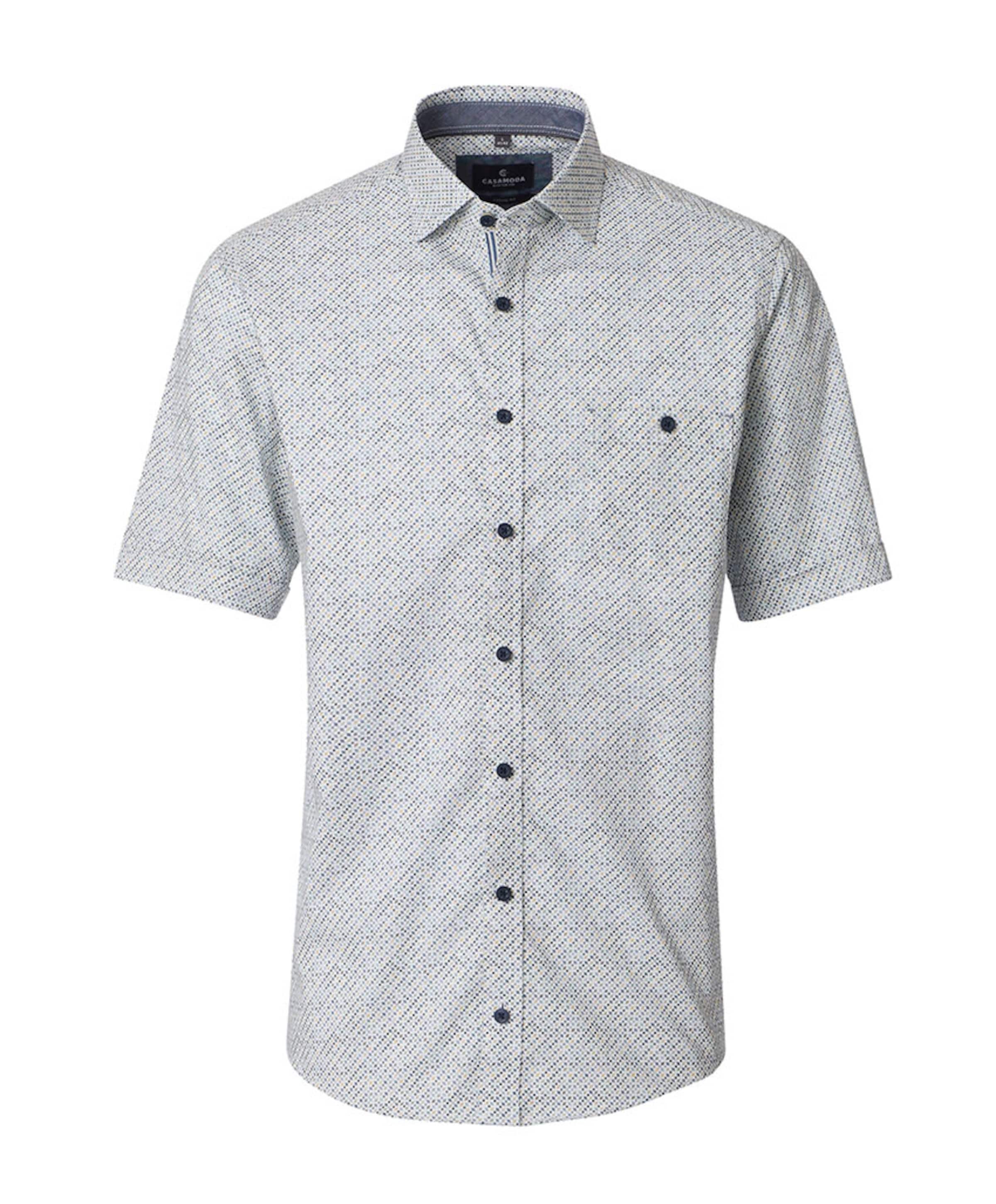 Heren overhemd korte mouw groen