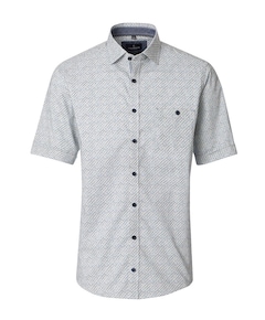 Heren overhemd korte mouw groen