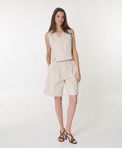 Dames gilet beige