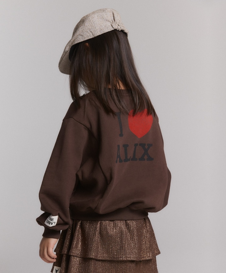 Meisjes sweater bruin