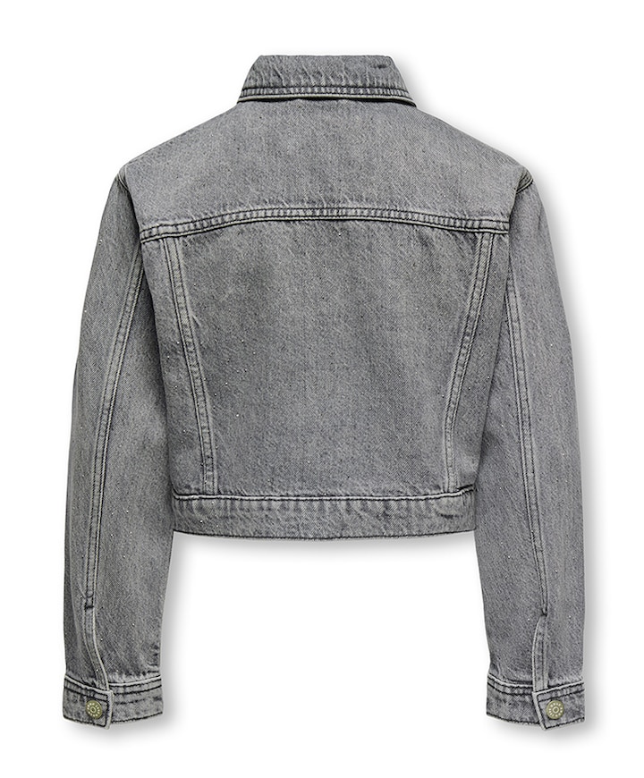 Meisjes spijkerjas grijs