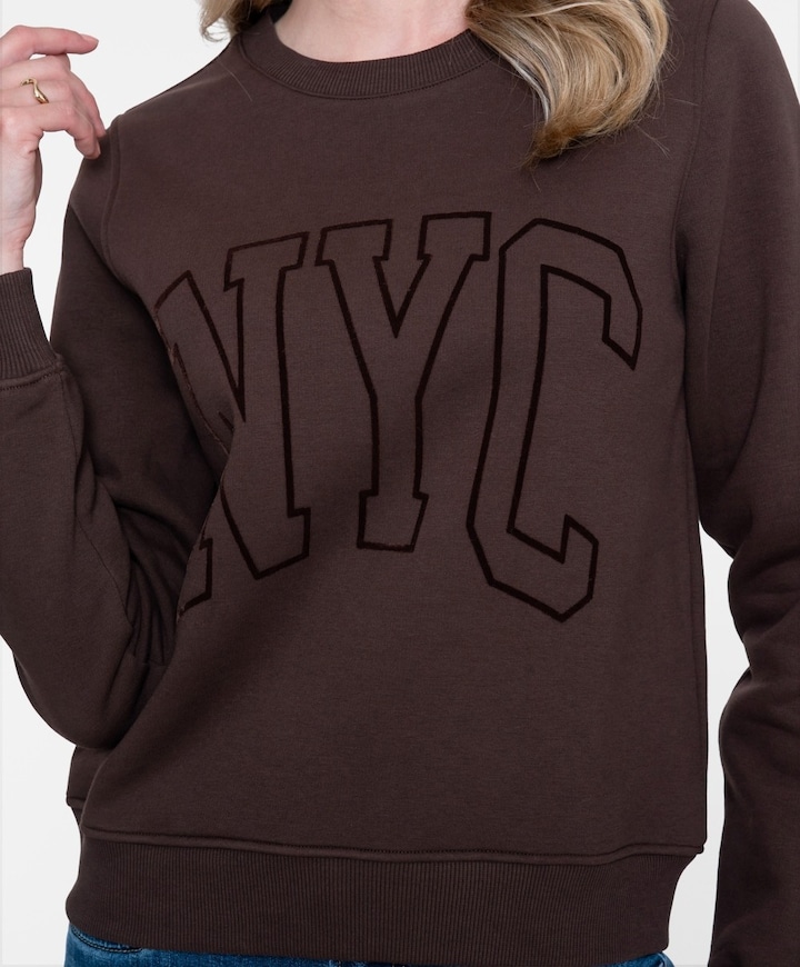 Dames sweater bruin