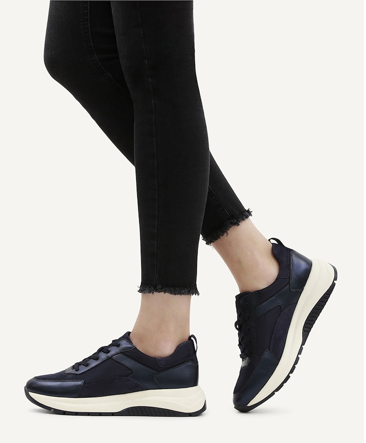 Women Lace-up dames sneakers blauw