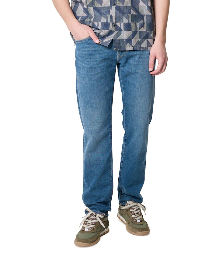 V40 STRAIGHT SUMMER GREEN CAST heren jeans blauw