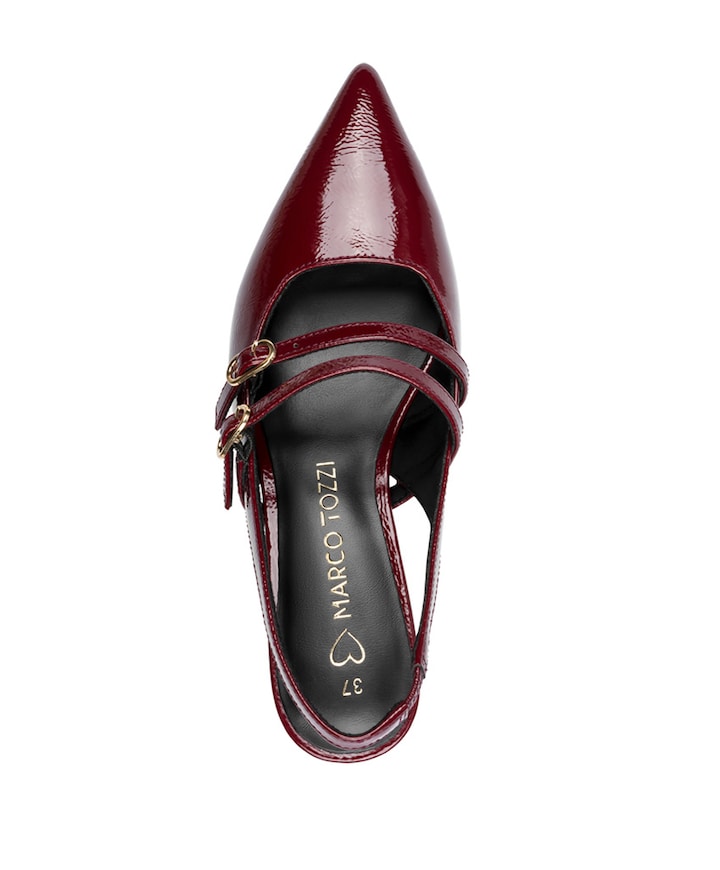 Women Sling sandalets bordeaux