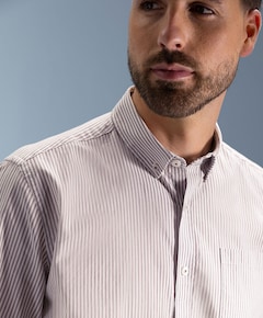 Heren overhemd lange mouw paars