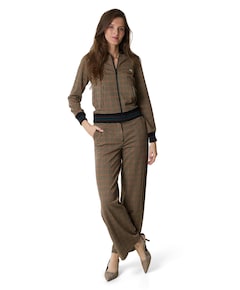 Federica Vine Jacquard dames broek beige