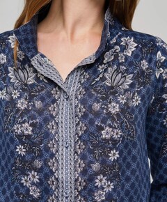 Dames blouse blauw