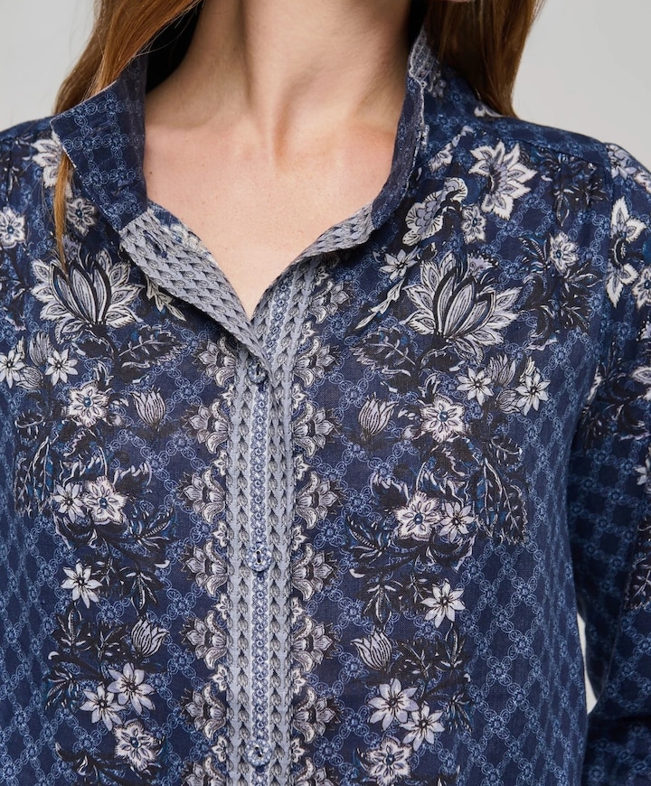 Dames blouse blauw