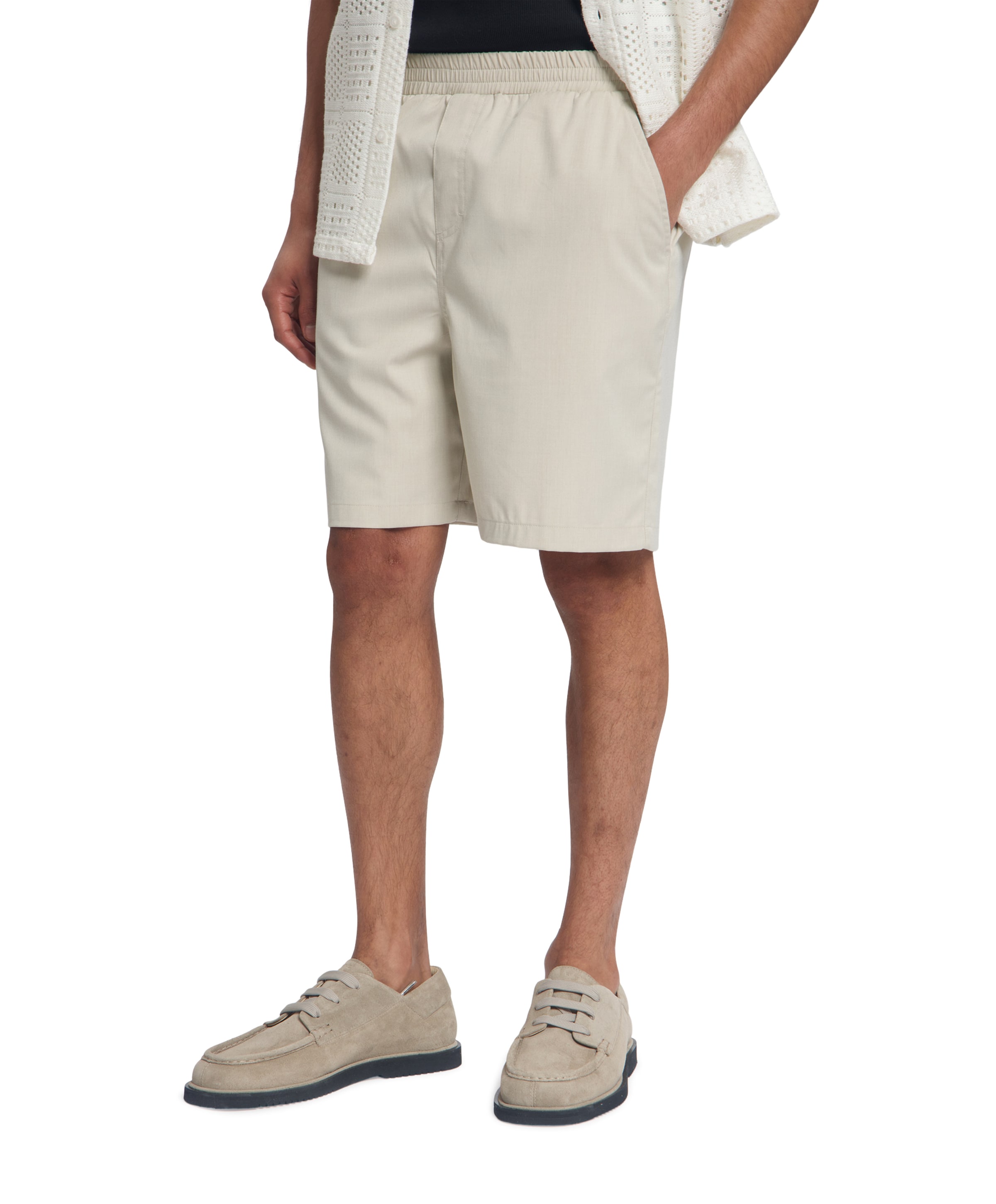 STAR MELANGE SHORTS heren korte broek beige