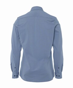 Heren overhemd lange mouw blauw