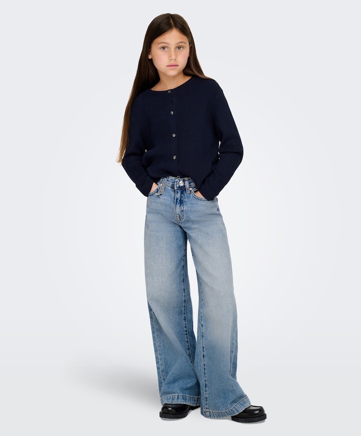 KOGBROOME HW WIDE DNM TAI meisjes jeans blauw