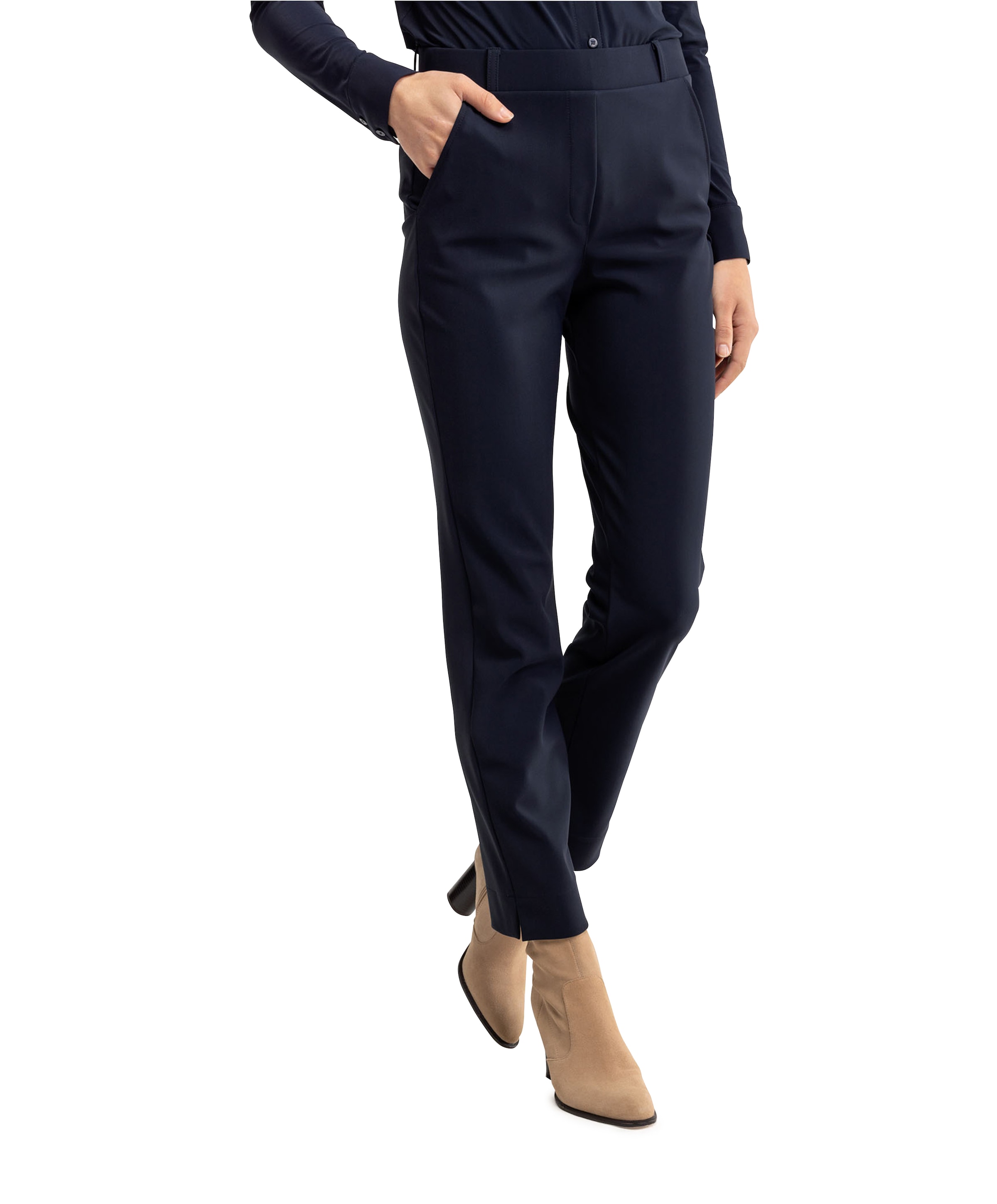 Anne bonded trousers blauw