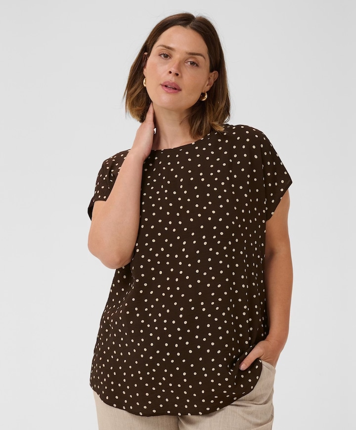 Dames blouse bruin
