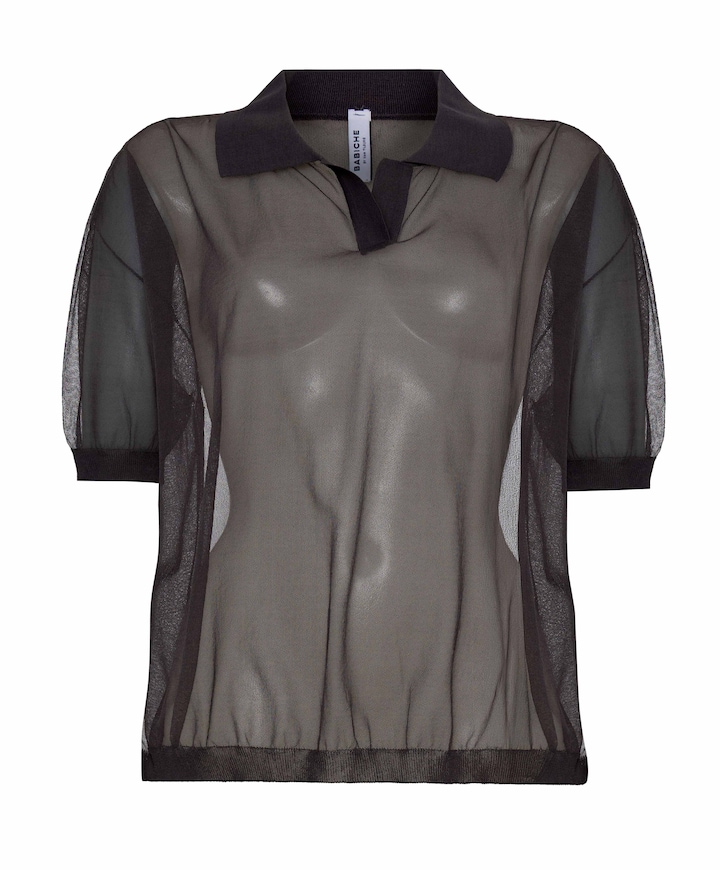 Dames polo zwart