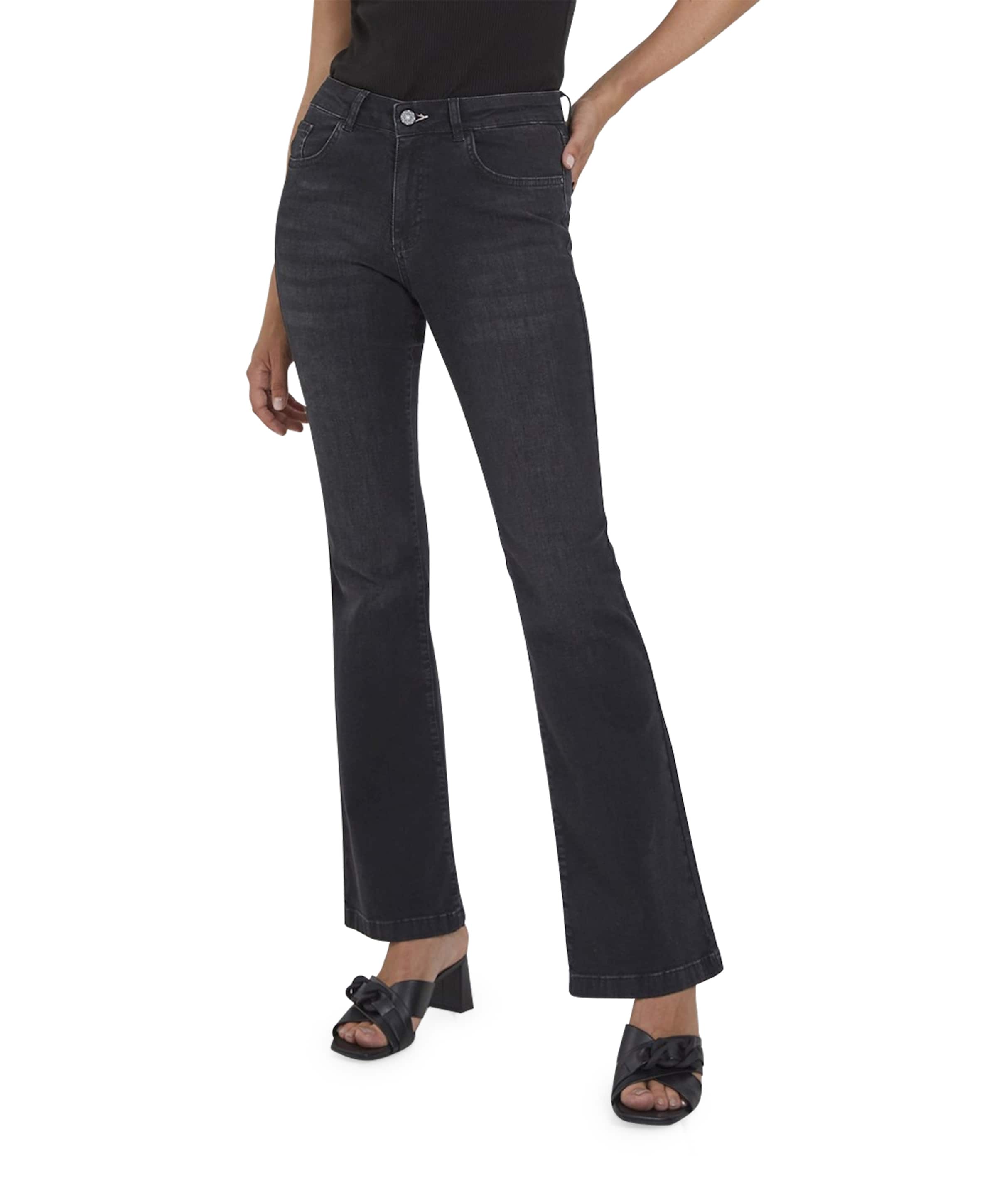 Jade - Daily Denims - D23 - Used Bl dames jeans zwart