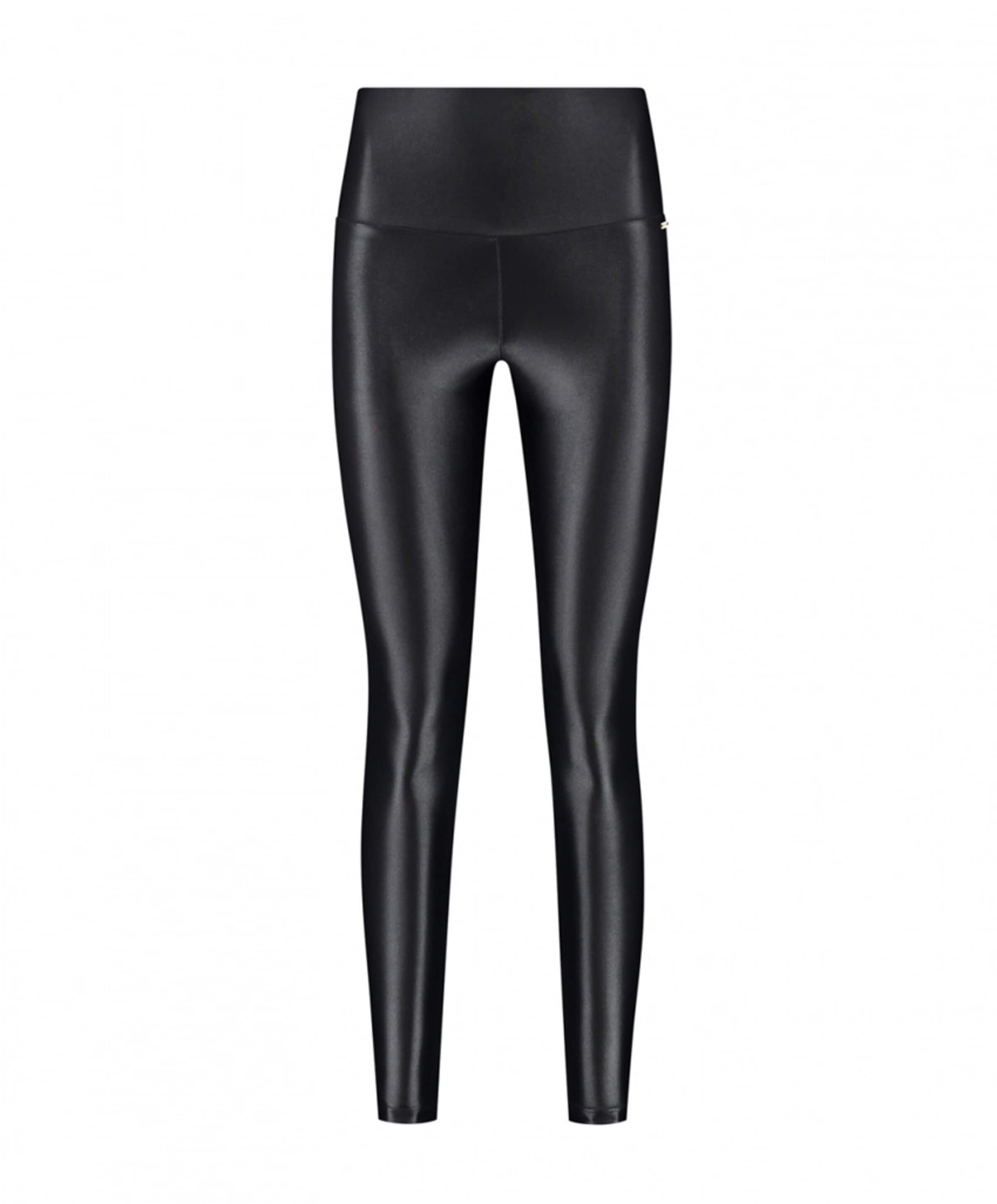 Shine leggings High Waistband dames tight zwart