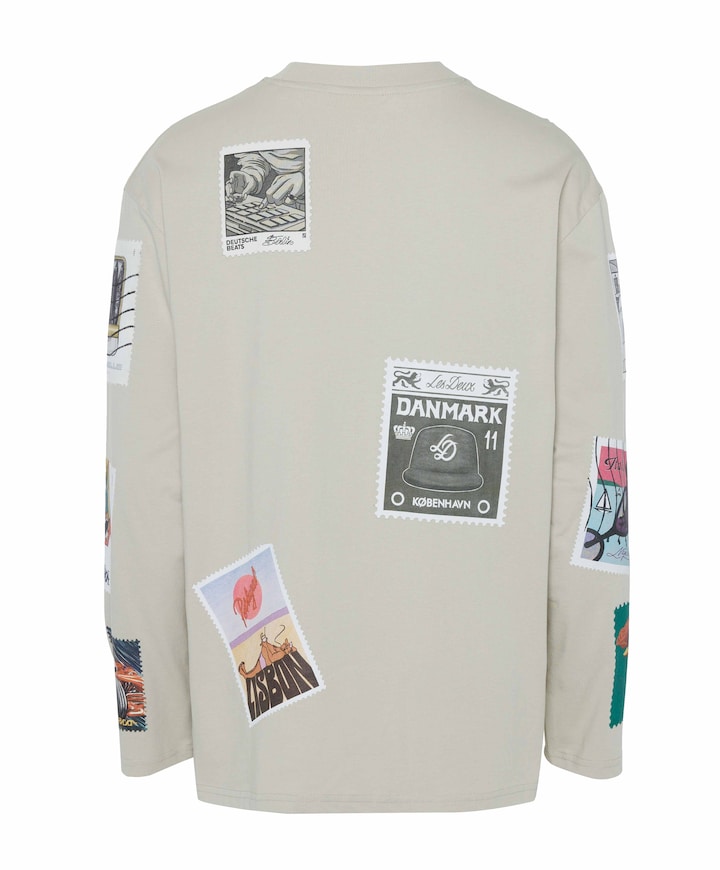 Heren longsleeve beige