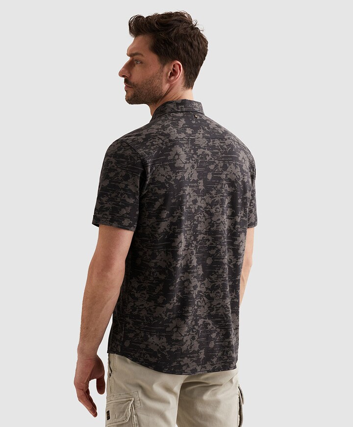 Heren polo korte mouw blauw