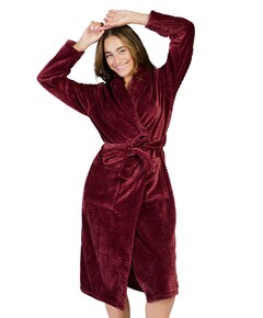 Dames ochtendjas bordeaux