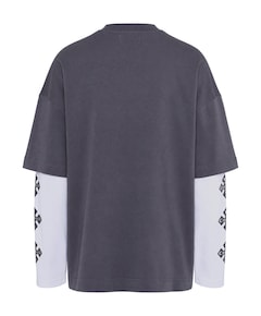 Heren longsleeve grijs