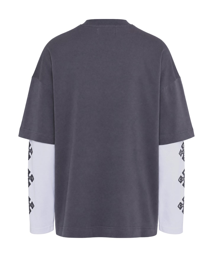 Heren longsleeve grijs