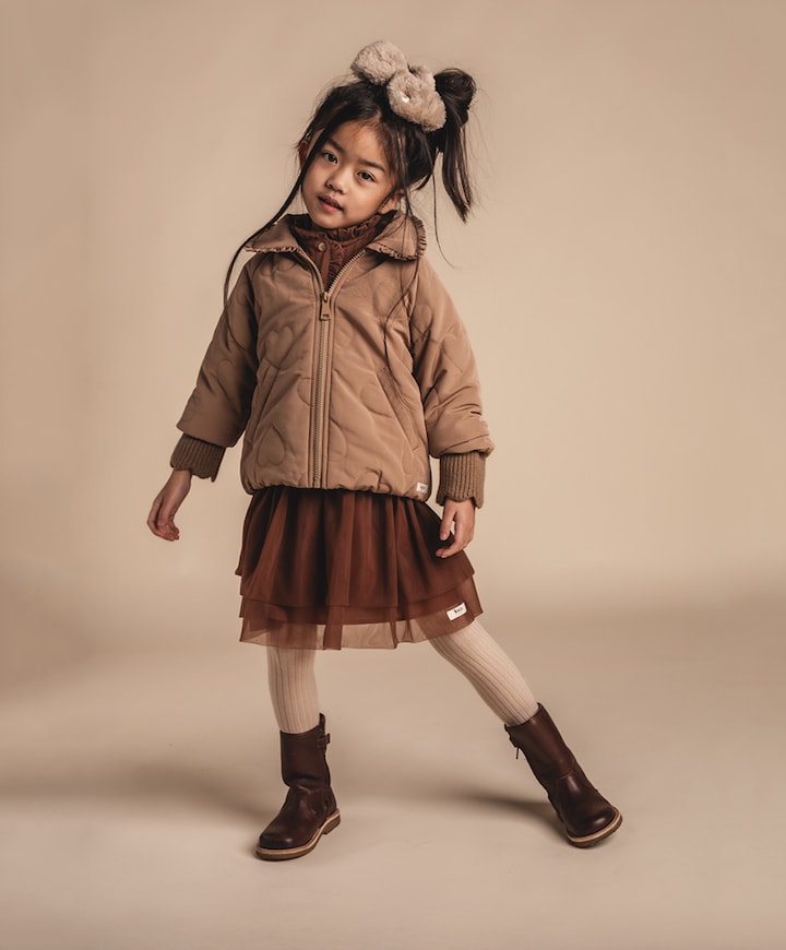 Meisjes jas beige