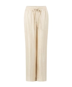 Shimmer Wide-Leg dames broek beige
