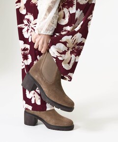 Yvette dames enkellaarzen beige