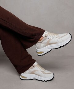 Liz Leighton dames sneakers beige