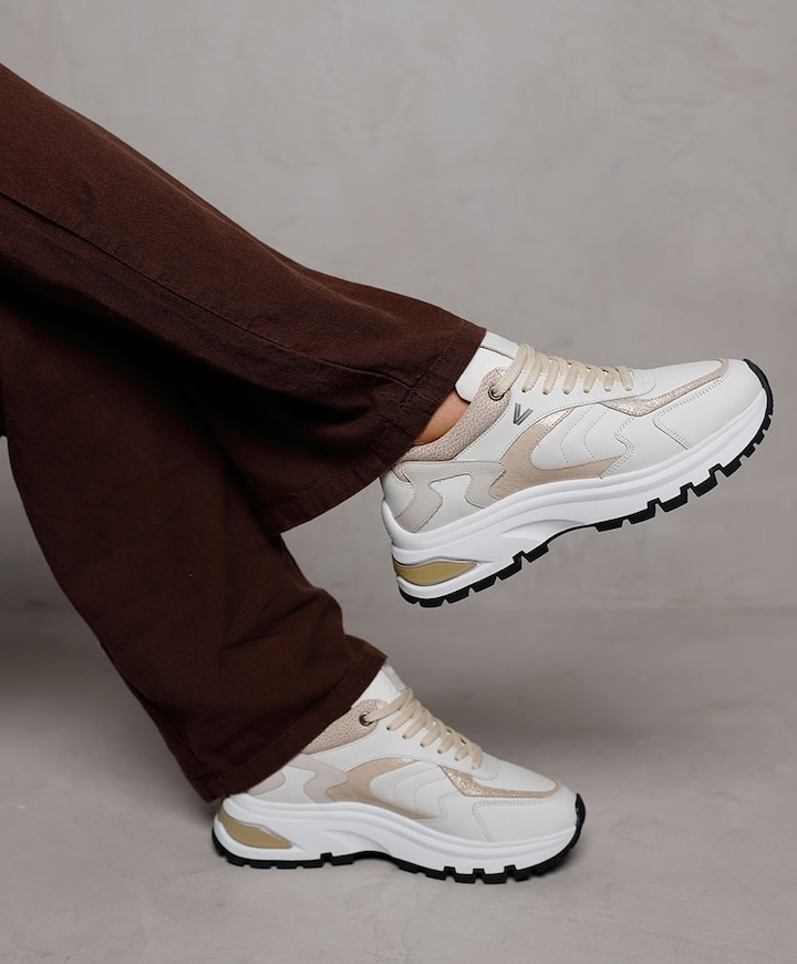 Liz Leighton dames sneakers beige