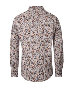 Heren overhemd lange mouw grijs