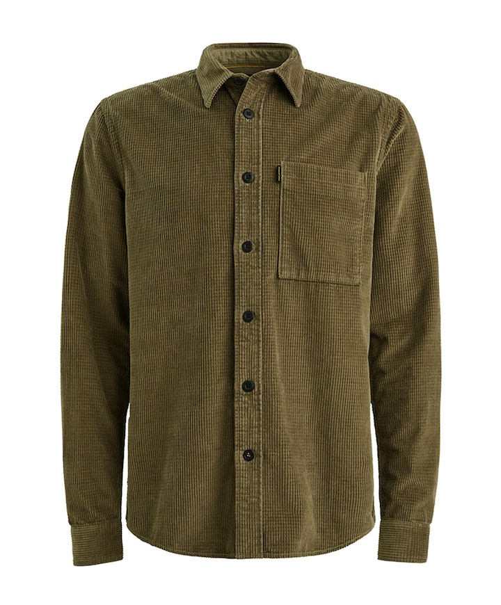 Heren overhemd lange mouw groen