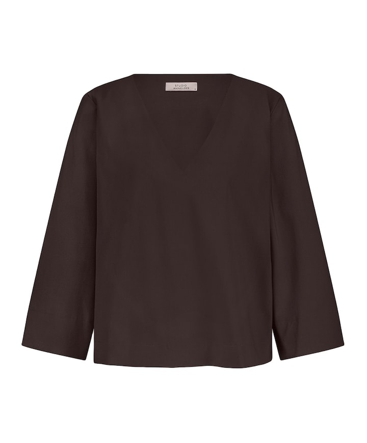 Dames longsleeve bruin