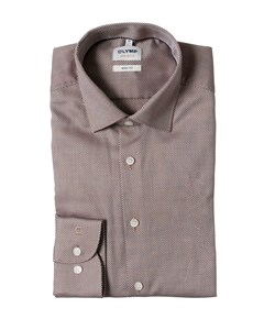 Overhemd lange mouw bruin