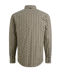 Heren overhemd lange mouw grijs